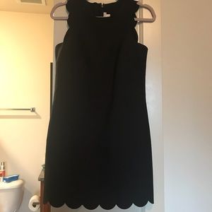 Jcrew scalloped black dress size 0